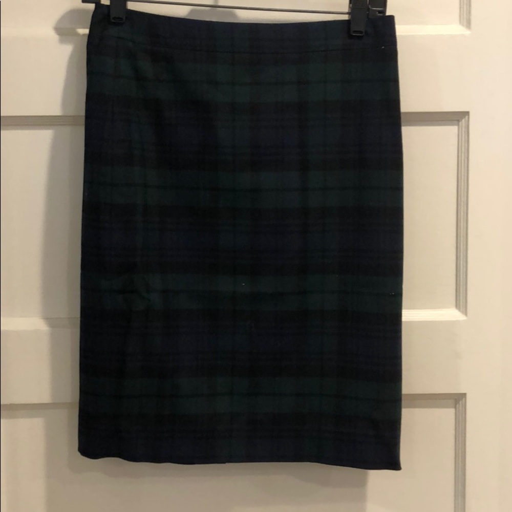 J. Crew Plaid Pencil Skirt sz 0 never worn